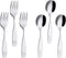 ANNOVA Children's Flatware 6 Pieces Set, Stainless Steel Silverware with 3 Safe Forks and 3 Dinner Spoons, Engraved