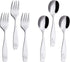 ANNOVA Children's Flatware 6 Pieces Set, Stainless Steel Silverware with 3 Safe Forks and 3 Dinner Spoons, Engraved