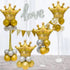 NC 6Pcs Gold Crown Foil Balloons - Birthday Party, Wedding & Bridal Shower Decorations