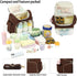 Bevkois Backpack Small Diaper Bag Quilted Mini Baby Crossbody Diaper Bag Tote for Mom and Baby Girls Boys (Brown)