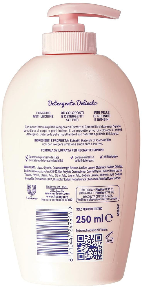 Fissan 250ml 8.45fl.oz Mild Detergent For Baby With extracts of Chamomile