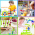 68 Set 3-8 Piece Suction Cup Toys Bath Toys, Construction Silicone Building Blocks Stocking Stuffers DIY Blocks Sucker