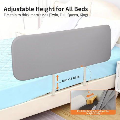 PlentiVive 48" Travel Bed Rails for Toddlers with Motion Sensor Light, Foldable Toddler Bed Rail Extra Long Safety