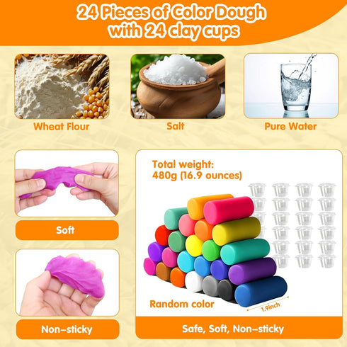 Sets 4-8 4 5 6 7 8 9 10 EagleGrove Dough for Kids Ages Arts and Crafts for Kids Year Old Toddlers, Dough Kitchen
