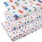 Changing Pad Cover Set 3 Pack Jersey Knit Ultra Soft for Baby Boys Girls, Rocket Satellite/Car/Bus