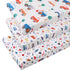Changing Pad Cover Set 3 Pack Jersey Knit Ultra Soft for Baby Boys Girls, Rocket Satellite/Car/Bus