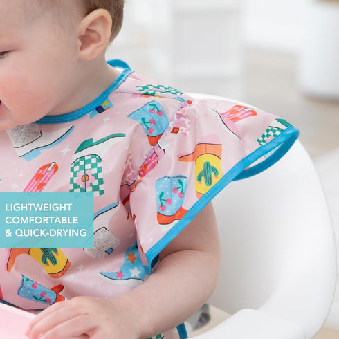 2-pack Bumkins Ruffle Apron Bib and Sandwich Bags, Waterproof Fabric