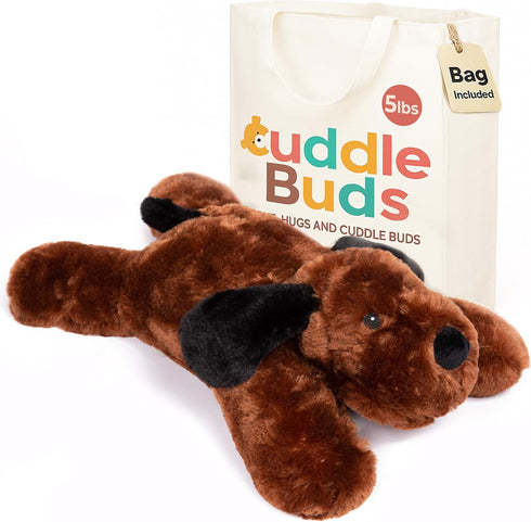 Cuddle Buds 5lbs Weighted Dog Stuffed Animal for Sensory Needs, 20'' Plush