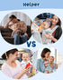 babygoal Pacifier Clip Set of 6, Silicone Clips & Toy Strap for All Pacifiers, Neutral Color