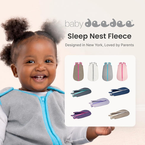 1.2 0-6 Baby Deedee Sleep Nest Fleece - Baby Sleep Sack TOG Months, Comfort Sleeping Bag with Soft Polar Fleece