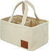 Fasty Baby Baby Diaper Caddy Organizer: Soft Beige Teddy Wool - Portable Diaper Caddy,