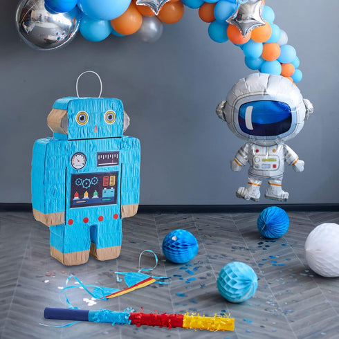 Robot Piatas for Birthday Party Robot Party Piata with Stick, Blindfold, Confetti for Adults Birthday Baby Shower Party