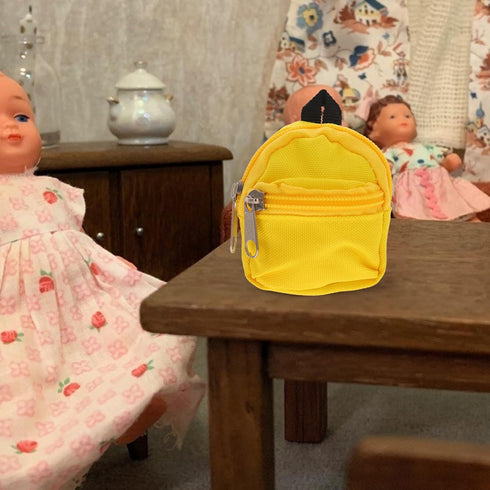 ibasenice Mini Doll Bag, Miniature Doll Backpack Accessories for Dressing & Costumes