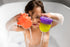 Set 4 Ubbi Translucent Interchangeable Bath Toys for Baby and Toddler, Colorful Mix and Match Baby Bathtub Toys