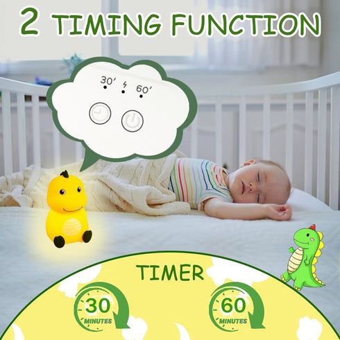 NCBNCB Light,16 Dimmable Night Light for Kids Cute Dinosaur Night Colors Silicone Baby Night Lights for Nursery