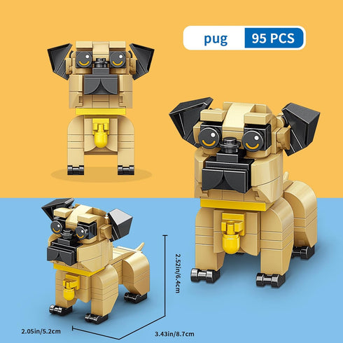 Vilbocr Blocks3D Micro Mini Blocks DogCute Animal Building BlocksPet Micro Mini Building Puzzle Collection Animal Model