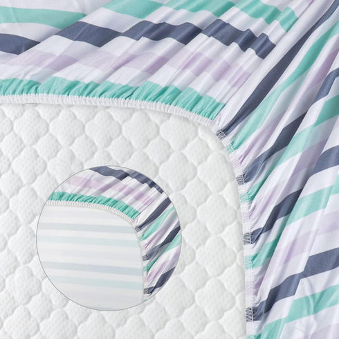 2 Pack 52''x28'' MooMoo Baby Crib Mattress Sheets Waterproof Toddler Crib Mattress Protectors Breathable