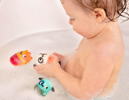 B. toys - Mold Free Bath Toys- Squish & Splash- Water Play & Bath time- Color-changing animals- easy cleaning bath toy- 6 months +