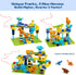 Unasas 3+ 121-Piece 6 2 Set Marble Run Building Blocks for Kids Ages | Dinosaur STEM Toy with Dinosaurs & Baseplates |