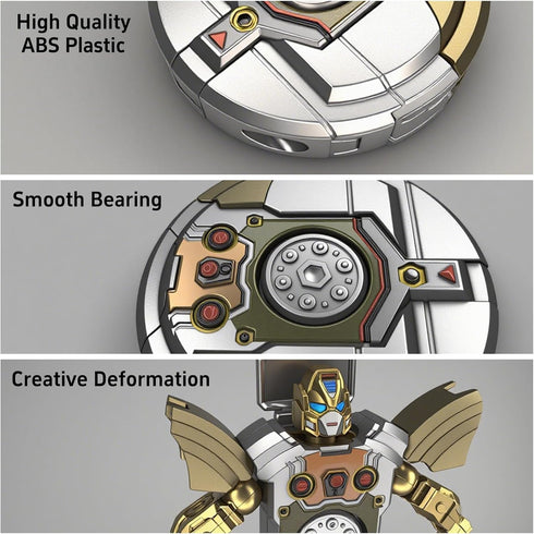 salepo 12PCS Transformable Fidget Spinners for Kids Party Favor, Deformable Robot Spinner Fidget Toys, Fingertip Gyros