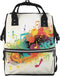 KHIRY Diaper Bag Nappy Backpack Baby Bag Abstract Music Themed Mummy Backpack Multifunction