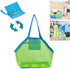 Extra Large Mesh Beach Sand Toy Bags, Foldable Totes Quick Dry Net Tote for Kids, Storage Picnic Backpack