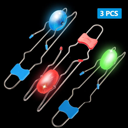 Retro Kids Light Up Gyro Wheel Set - includes 3 10-Inch Track Twisters, Spinning and Light Combo, to Capture Kid's Attention, Ideal for Easter, Birthdays, Christmas, and More
