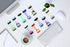 OCTTN Set 9 Liquid Motion Bubbler Timer of Great Desktop Liquid Timer for Fidget Toy, Rainbow Water Timer for Autism