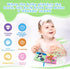XBagSJ 5PCS Baby Bath Books for Toddlers Learning The Names of Animals, Fruits, Vegetables, Transportation, Colorful