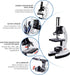 AmScope 120X-1200X Beginner Microscope STEM Kit, 52-pcs with Metal Body, LED Light, and Carrying Box