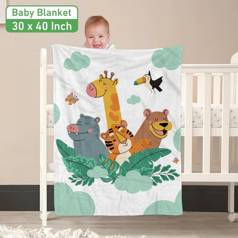 Set 3 Set Sets Baby Crib Bedding for Boys Girls: Pieces Safari Crib Bedding Including Blanket Crib Fitted Sheet