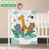Set 3 Set Sets Baby Crib Bedding for Boys Girls: Pieces Safari Crib Bedding Including Blanket Crib Fitted Sheet