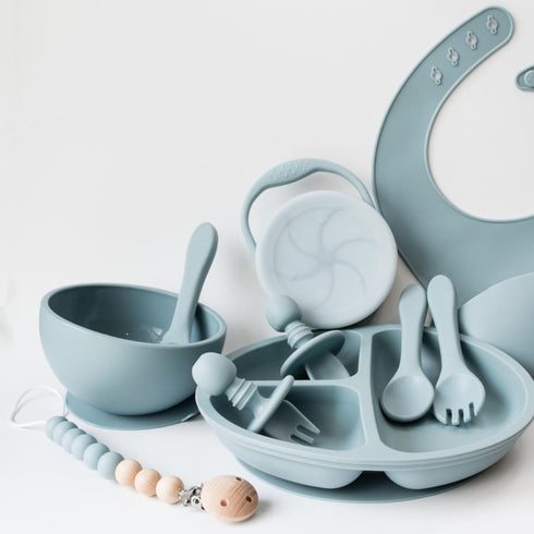 Babeehive Goods Bowls - Stress-Free Mealtime, Food-Grade Silicone, Sturdy Suction Bowl and Soft Spoon, BPA-Free