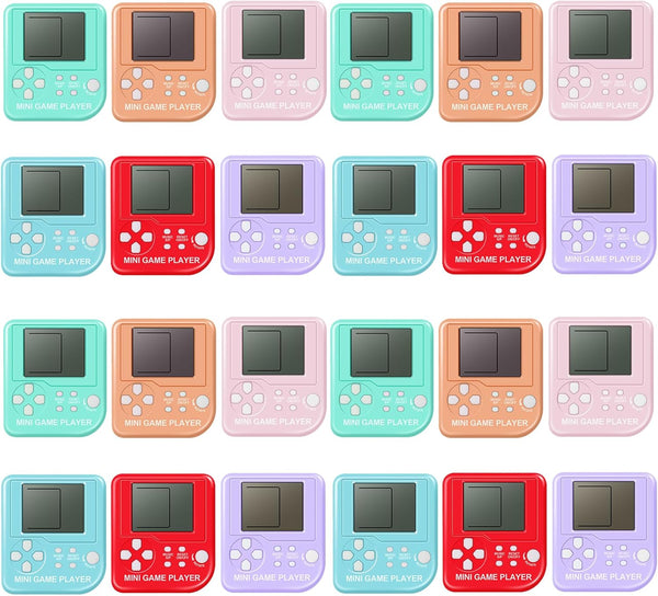 24 Pack Video Game Party Favors, Video Game Keychain Birthday Party Supplies for Kids