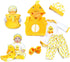 Reborn Baby Dolls Clothes 18 inch Outfit Accessories Yellow Duck 5pcs Set for 17-19 Inch Dolls