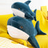 Giant Blue Shark Plush Pillow, Soft Toy Stuffed Animal Pillow for Comfortable Sleeping, 100cm/39.37inch.