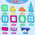 Gemmicc 100 2 PCS Magnetic Tiles with Cars, STEM Approved Educational Magnet BuildingToys, Magnet Puzzles Stacking