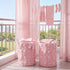 Blushtier 2 Pcs Pink Bow Laundry Hamper Girls Room Decor Coquette Pink Bow Plush Faux Fur Basket Kids Large Storage
