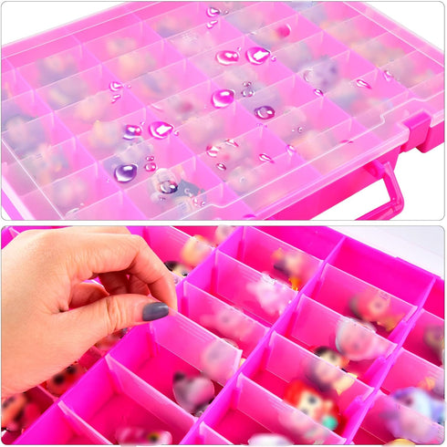 Display Case Compatible with Disney Doorables Collectible Mini Figures, Toys Storage Organizer for MGA Entertainment