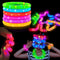 6 PCS Light Up Pop Tubes for Kids, Glow Sticks Party Favors, Neon LED Stretchy Bracelets for Children