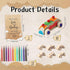 32 12 WinnerWhy Baby Shower Game Sign Kit Includes Unfinished Wooden Car Blocks, Markers, and a Prize Decoration Sign