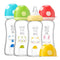 YOHKOH Natural Glass Baby Bottle with Natural Response Nipple, Clear, 8.8oz (Pack of 4), Multicolour