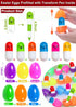 12 Pack 12 12 24 Easter Basket Stuffers Novelty Pen Transform Filled Easter Eggs with Toys Inside, Easter Party Favors