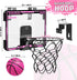 Mini Over The Door Basketball Hoop for Kids - Unicorn Pink with Electronic Scoreboard, 3 Balls, Birthday Gifts for Ages