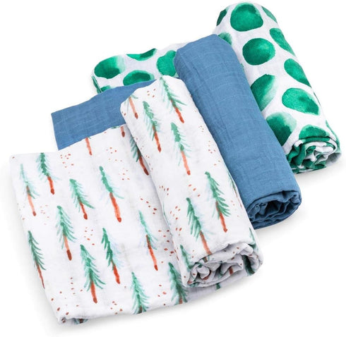 Parker Baby Swaddle Blankets - 3 Pack of 100% Cotton Muslin Swaddle