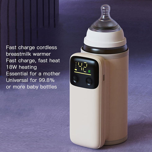 LICAEVEY Portable Bottle Warmer for Travel, Fast Heating Rechargeable Baby Breastmilk Constant Temperature Equipment