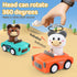 1-3, 1-2 Girl,1st Set 6-9-12-18 Press to Go Car Toys for Toddlers Animal Baby Car Toys for Years Old Boy Birthday Gift