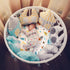 42 42 Cloele Round Stretchy Crib Sheet - Microfiber Space Fitted Sheet for X Mattresses Ultra Soft Unisex Round Fitted