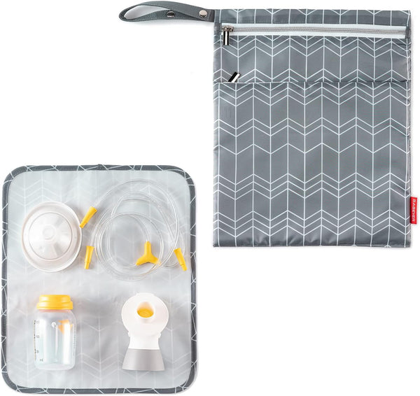 Wet Dry Bag for Breast Pump Parts Storage, Waterproof Pump Parts Bag
