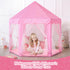 Princess Tent for Girls Indoor with Rug and Star Lights, Pink Play Tent for Kids, Castle Playhouse